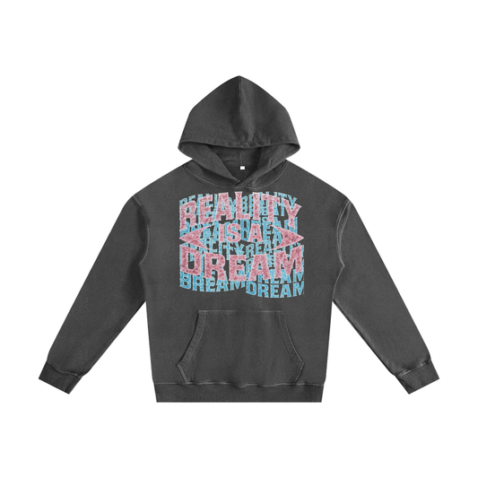 Lucid Blue And Pink Reality Is A Dream Hoodie